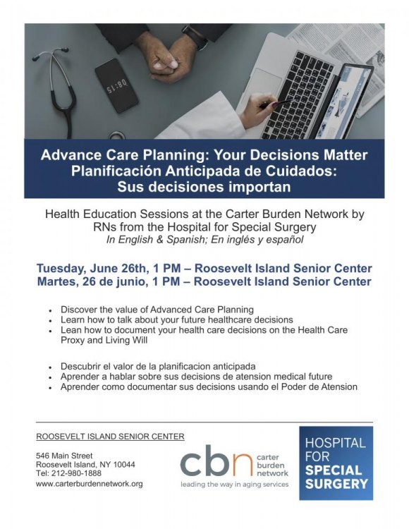 June 26th, Advanced Care Planning, CBN/RI Senior Center June 26th, Advanced Care Planning, CBN/RI Senior Center